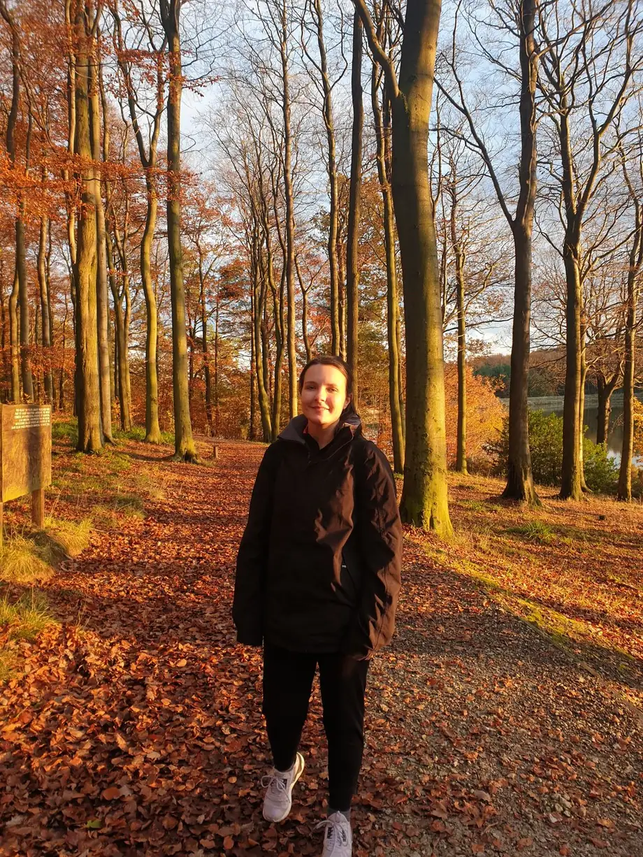 Donna outdoors in autumn
